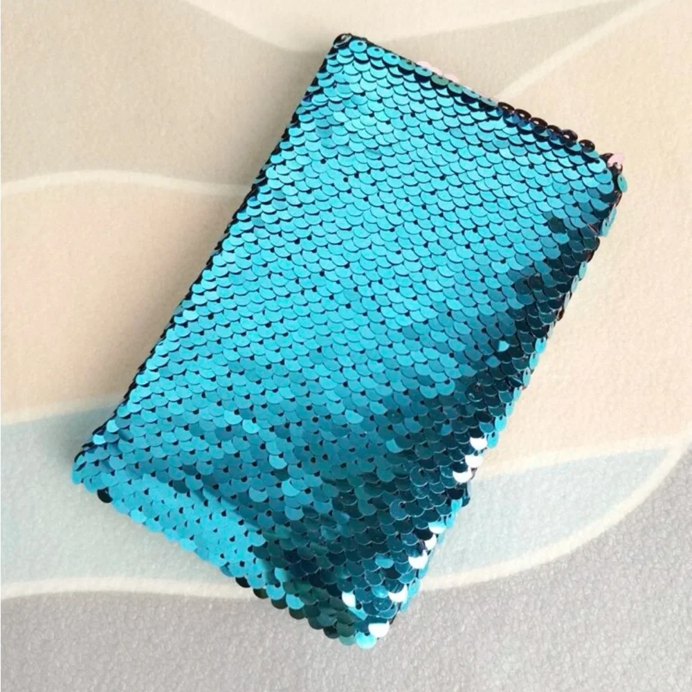 Turquoise Mermaid Reversible Flip Sequin Mini Notebook Journal